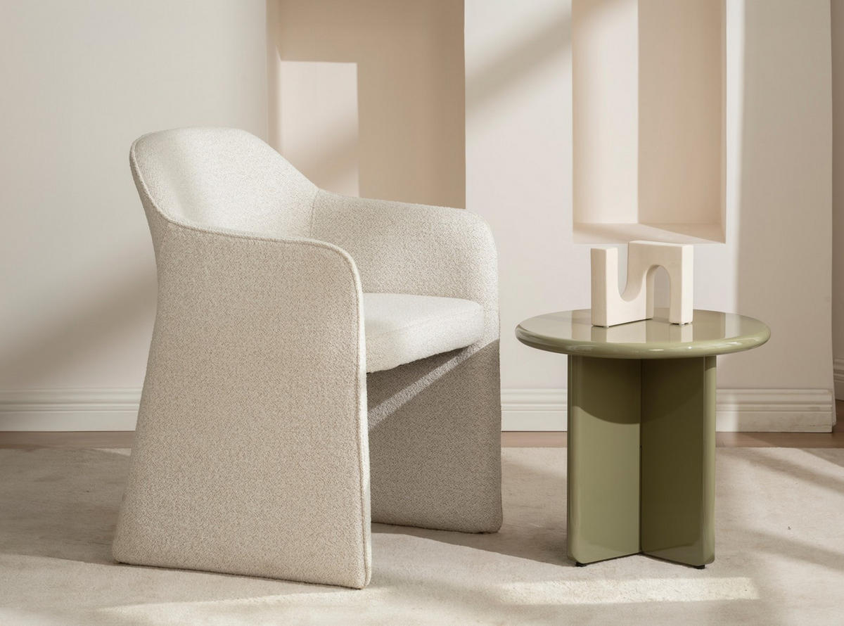 COUCHTISCH 50/50/45 cm rund Grün  - Grün, Design, Holzwerkstoff (50/50/45cm) - MID.YOU