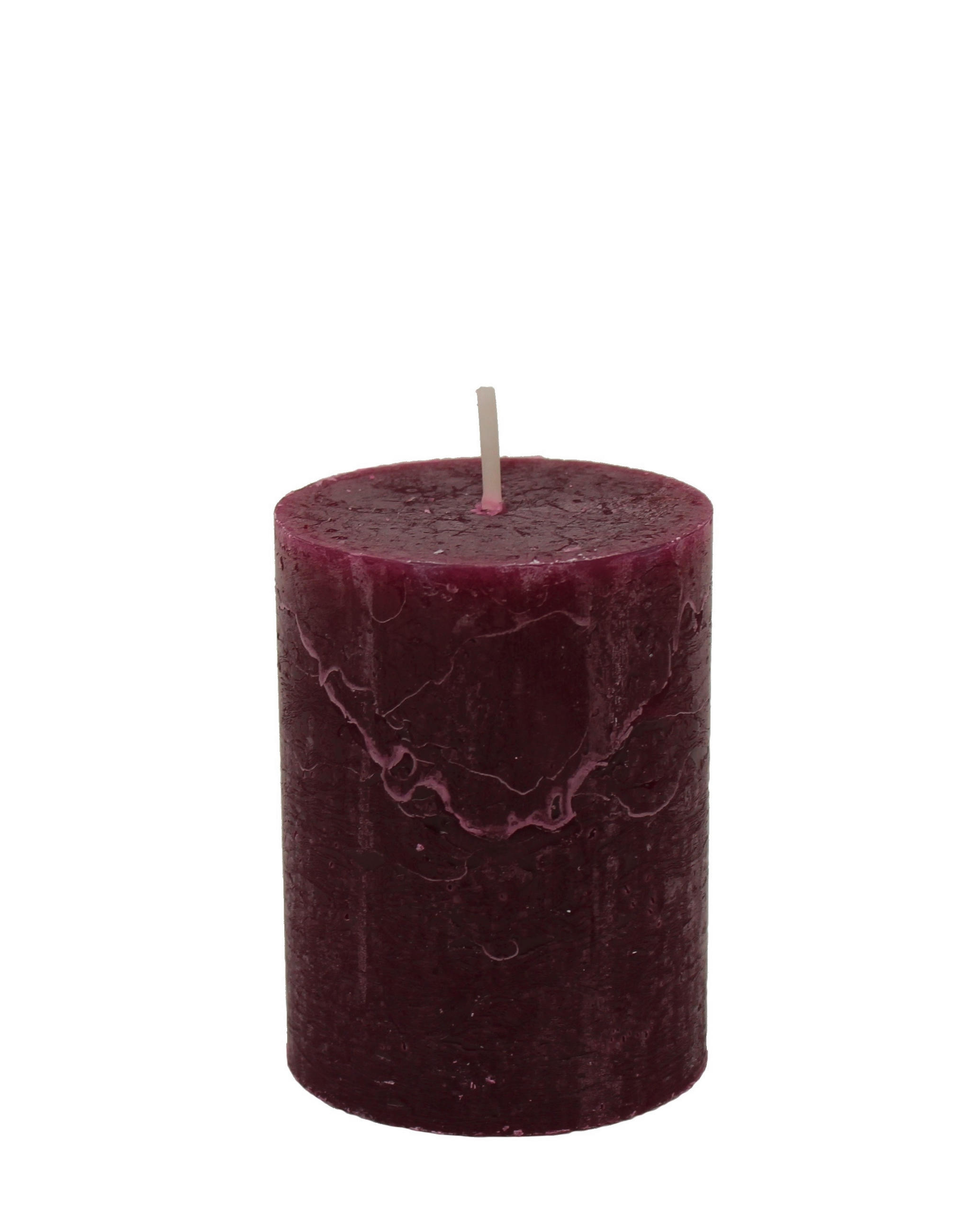 STUMPENKERZE 6,8/9 cm  - Dunkelrot, Basics, Naturmaterialien (6,8/9cm) - Ambia Home