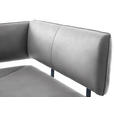 ECKBANK 190/150 cm  in Schwarz, Hellgrau  - Hellgrau/Schwarz, MODERN, Textil/Metall (190/150cm) - Cantus