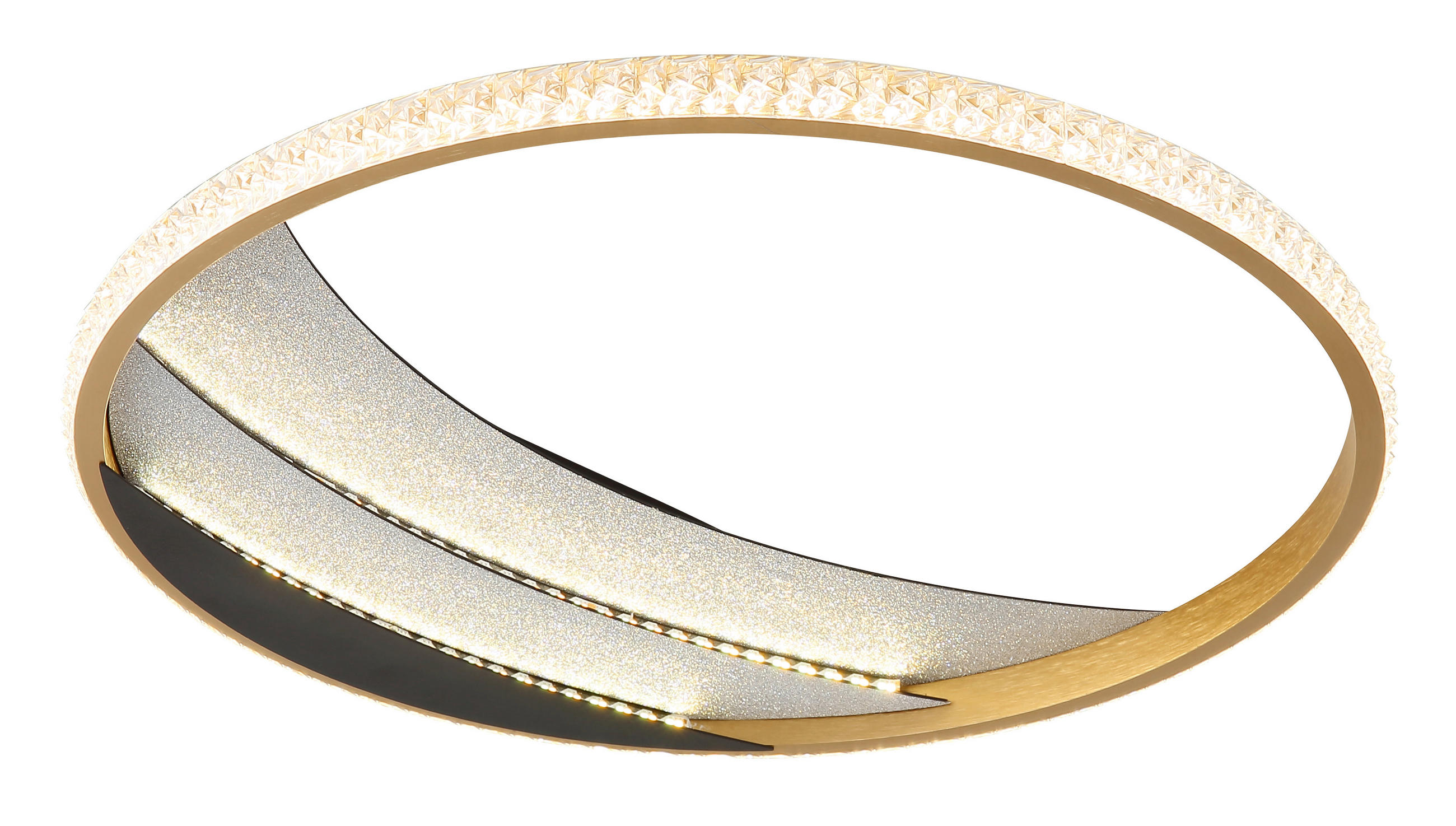 LED-DECKENLEUCHTE 41/6 cm   - Klar/Chromfarben, Design, Kunststoff/Metall (41/6cm) - Globo