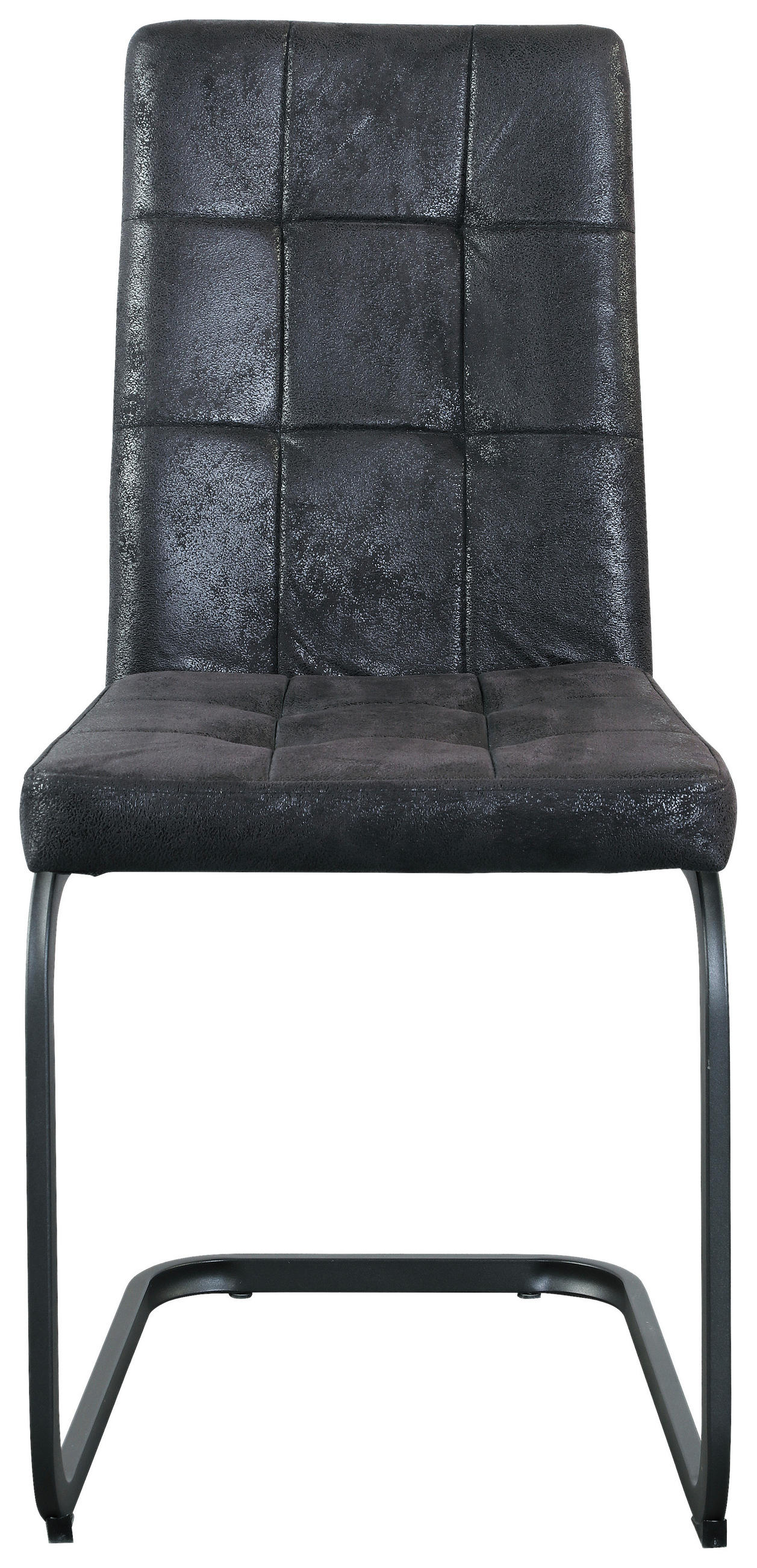 STUHL  in Eisen Webstoff  - Schwarz, Modern, Textil/Metall (43/92/56cm) - MID.YOU