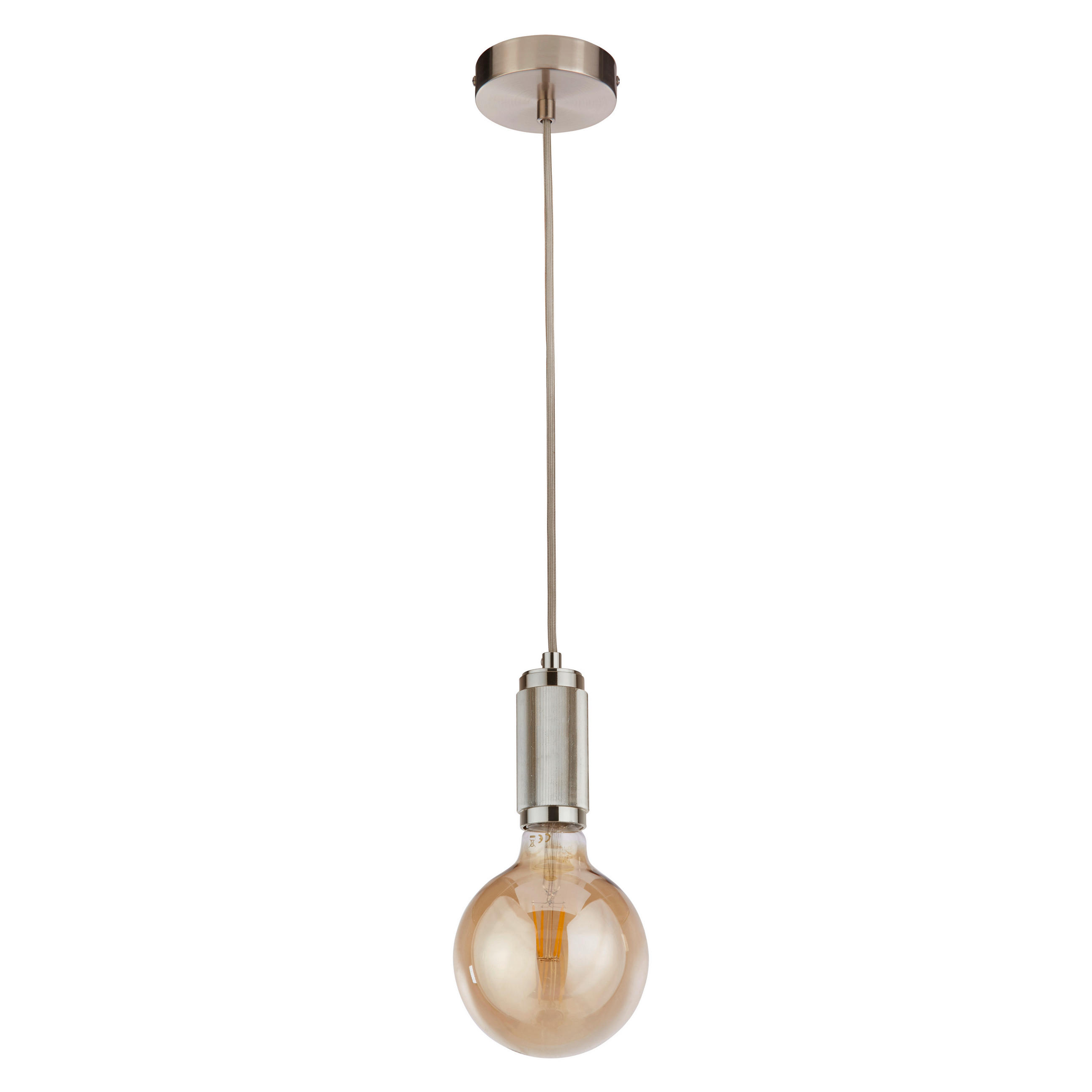 Searchlight Pendelleuchte Vibrant Silber 300 cm