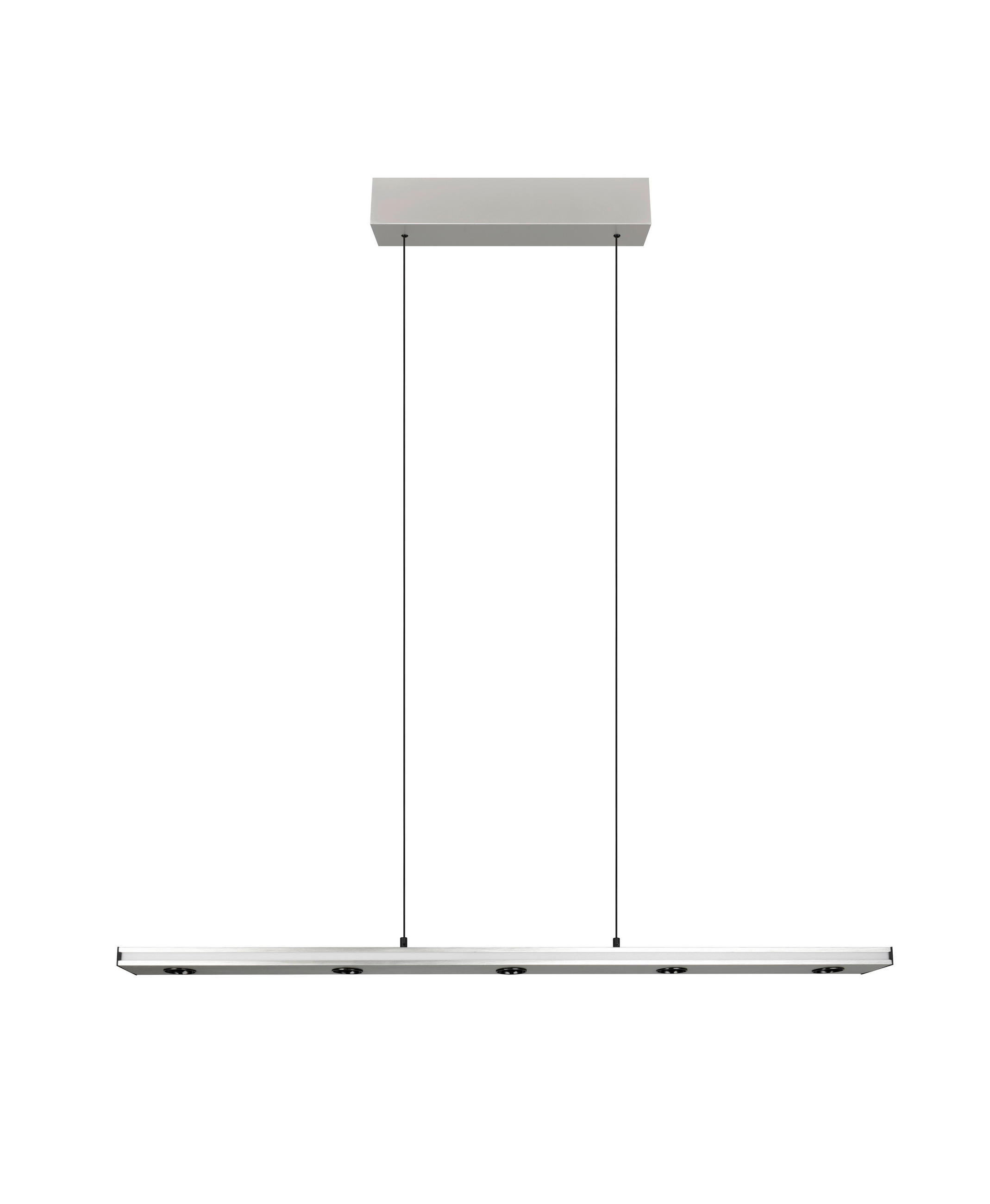LED-PENDELLEUCHTE 109/9/200 cm   - Weiß/Nickelfarben, Design, Kunststoff/Metall (109/9/200cm) - Trio Leuchten