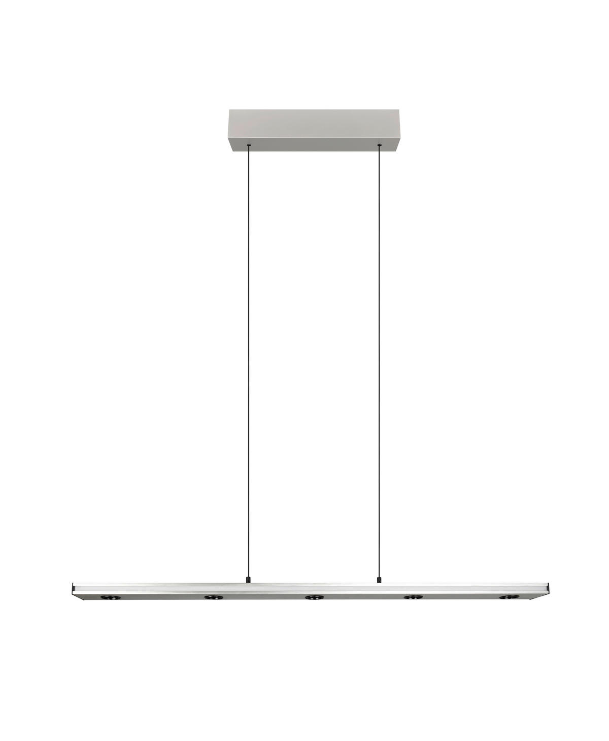 LED-PENDELLEUCHTE 109/9/200 cm  - Weiß/Nickelfarben, Design, Kunststoff/Metall (109/9/200cm) - Trio Leuchten
