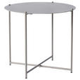 BEISTELLTISCH rund Taupe  - Taupe/Anthrazit, Design, Metall (49/49/49cm) - Xora