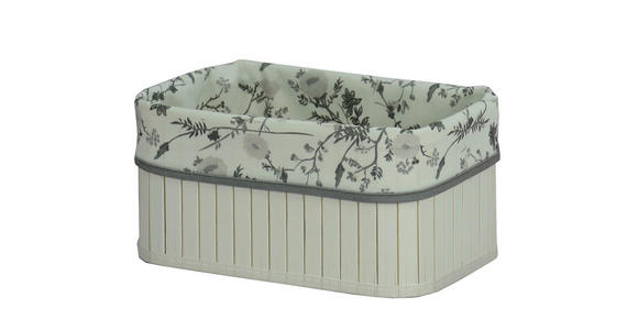 REGALKORB 28/18/13 cm - Weiß, Basics, Holz/Textil (28/18/13cm) - Ambia Home