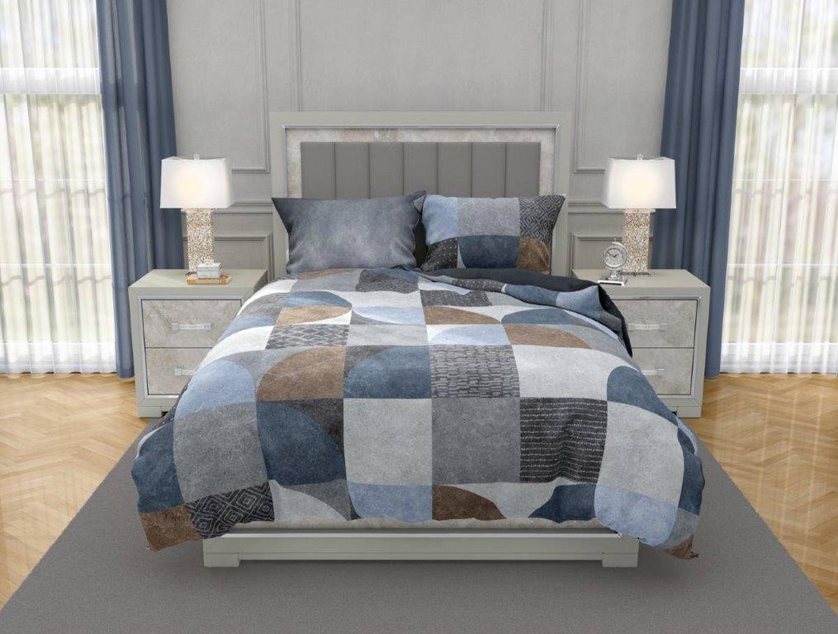 POSTELJINA S DVA LICA 140/200 cm   - siva, Basics, tekstil (140/200cm) - Esposa