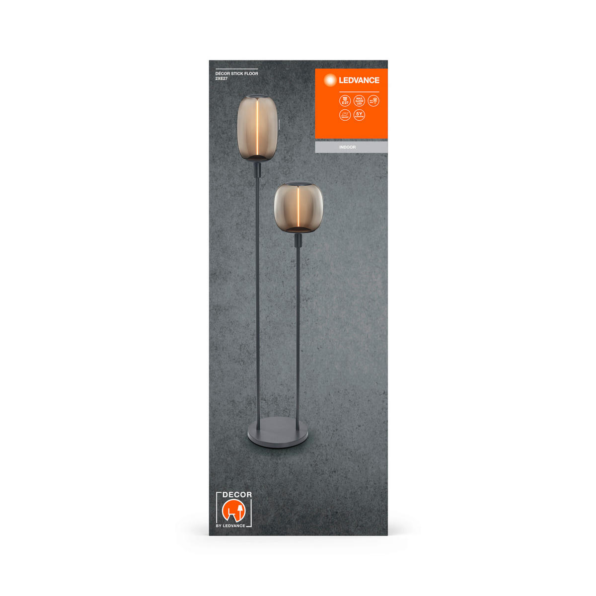 LEUCHTENFUß Decor Stick Floor 32/146 cm   - Dunkelgrau, Basics, Metall (32/146cm) - Ledvance