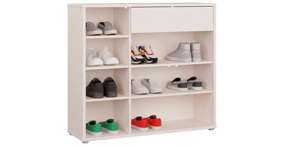 SCHUHSCHRANK  in 109,2/99,1/34,9 cm  - Sandfarben/Grau, MODERN, Holzwerkstoff/Kunststoff (109,2/99,1/34,9cm) - Carryhome