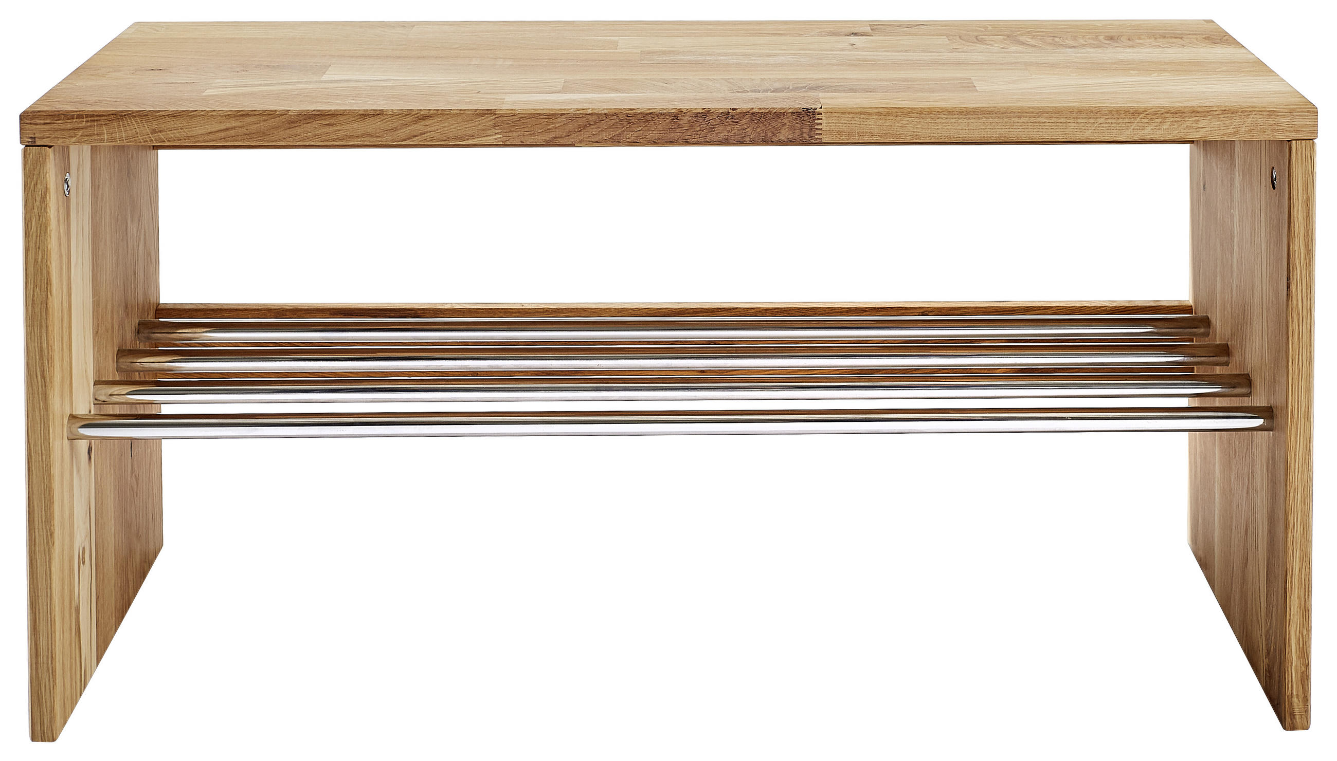 REGAL ZA ČEVLJE masivno barve hrasta - barve hrasta, Natur, kovina/les (81/40/30cm) - Linea Natura