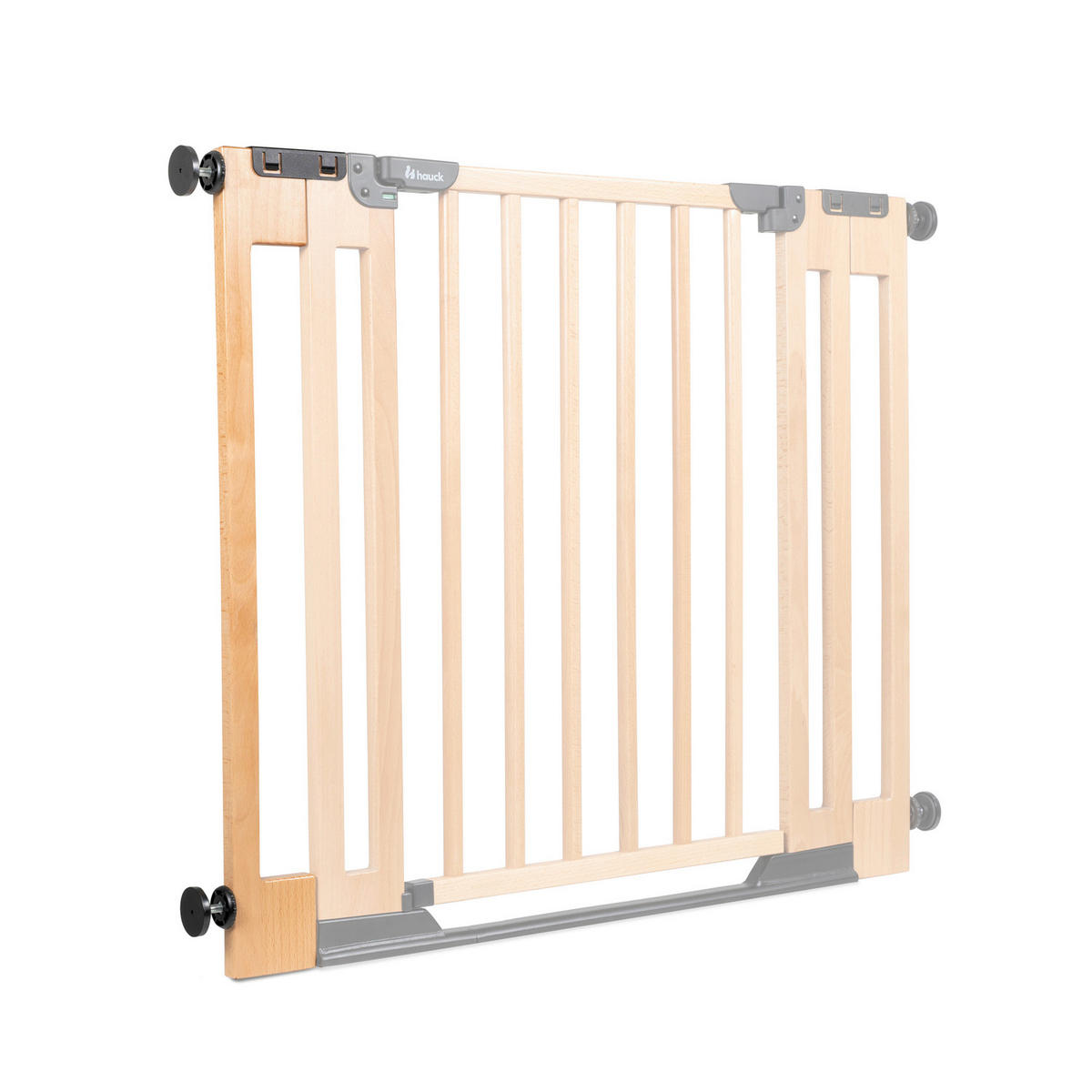 TÜRSCHUTZGITTER zum Schrauben, zum Klemmen  - Buchefarben, Basics, Holz (9/76/2cm) - Hauck