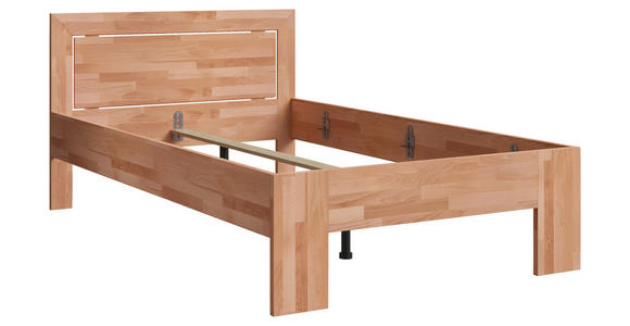 BETT 120/200 cm  in Kernbuche  - Kernbuche, Natur, Holz (120/200cm) - Linea Natura
