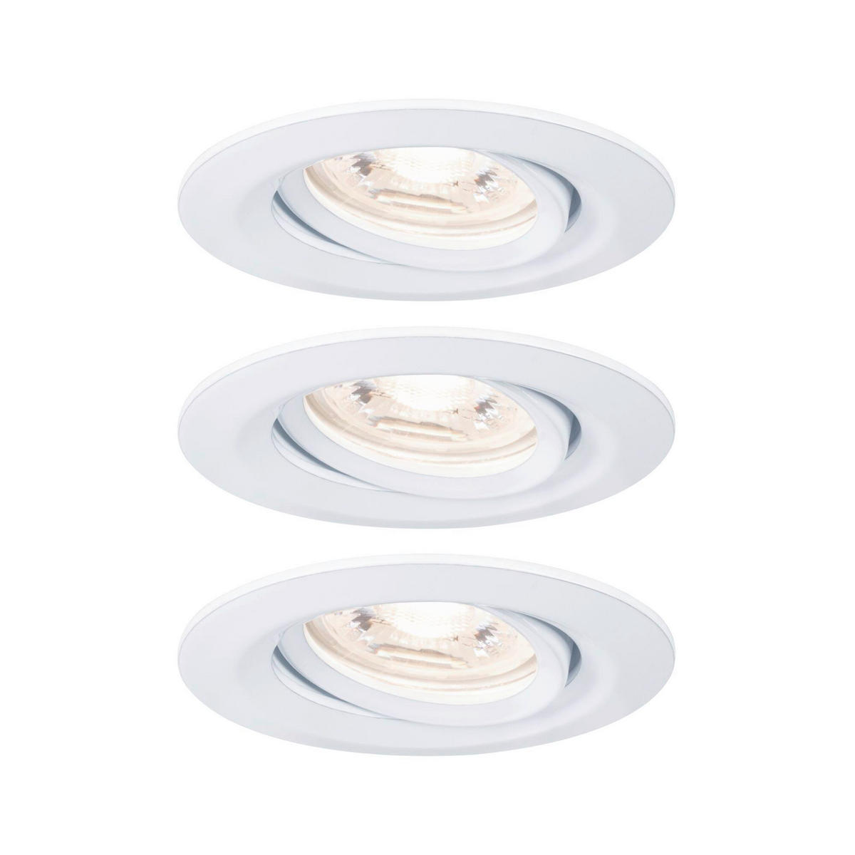 LED-EINBAUSPOT SET 6.6 cm   - Weiß, Design, Metall (6.6cm) - Paulmann