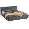 POLSTERBETT 160/200 cm  in Anthrazit  - Eichefarben/Anthrazit, Design, Holz/Textil (160/200cm) - Xora