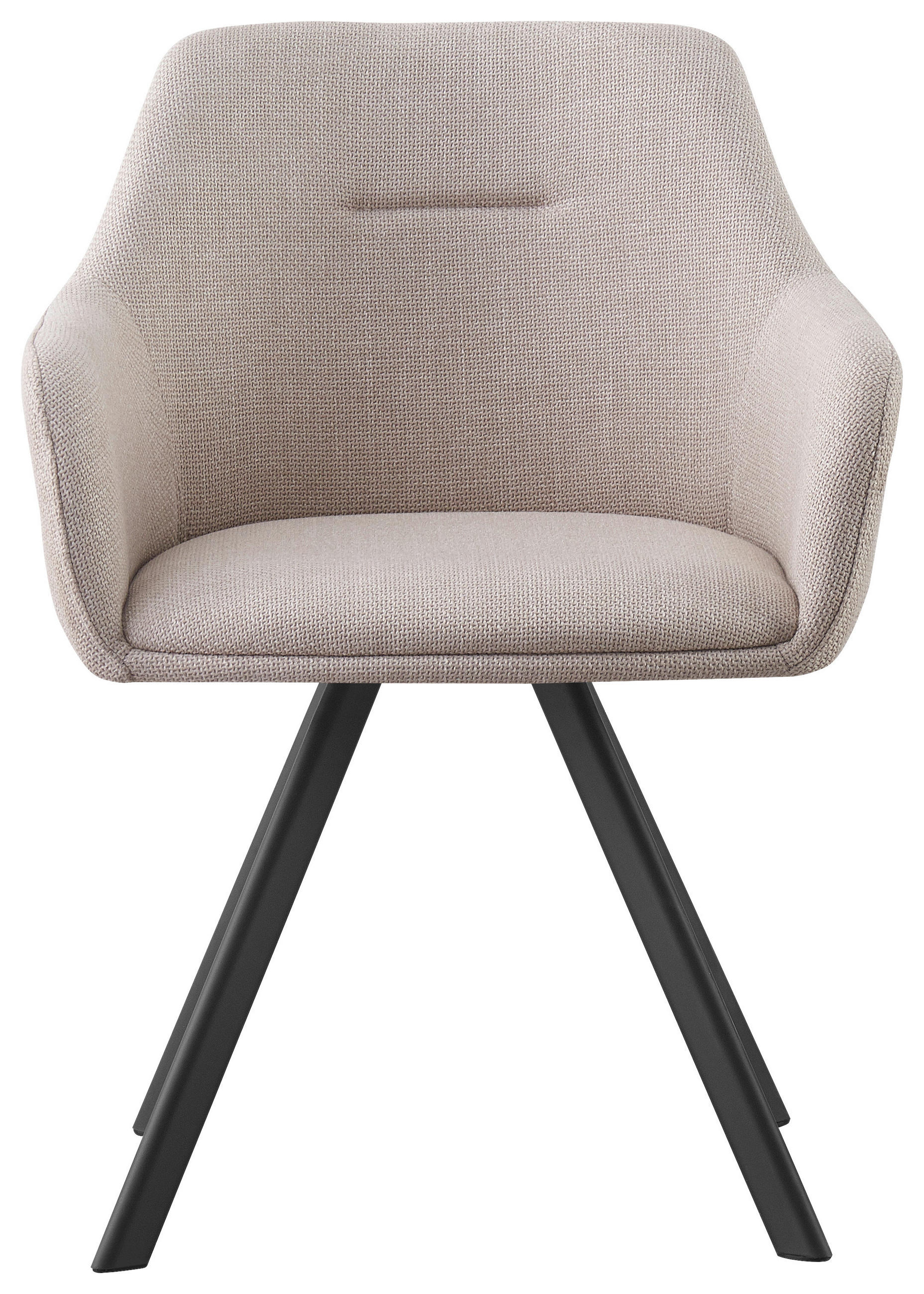 ARMLEHNSTUHL  in Eisen Webstoff  - Beige/Schwarz, Design, Textil/Metall (58,5/78,5/60cm) - Hom`in
