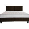 BOXSPRINGBETT 240/220 cm  in Braun  - Schwarz/Braun, KONVENTIONELL, Textil/Metall (240/220cm) - Esposa