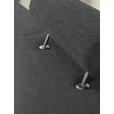 3-SITZER-SOFA  in Flachgewebe Dunkelgrau  - Chromfarben/Dunkelgrau, Design, Textil/Metall (195/83/85cm) - Xora