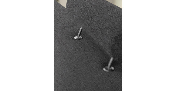 3-SITZER-SOFA  in Flachgewebe Dunkelgrau  - Chromfarben/Dunkelgrau, Design, Textil/Metall (195/83/85cm) - Xora