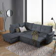 ECKSOFA in Bouclé Grau  - Schwarz/Grau, Design, Textil/Metall (220/250cm) - Xora