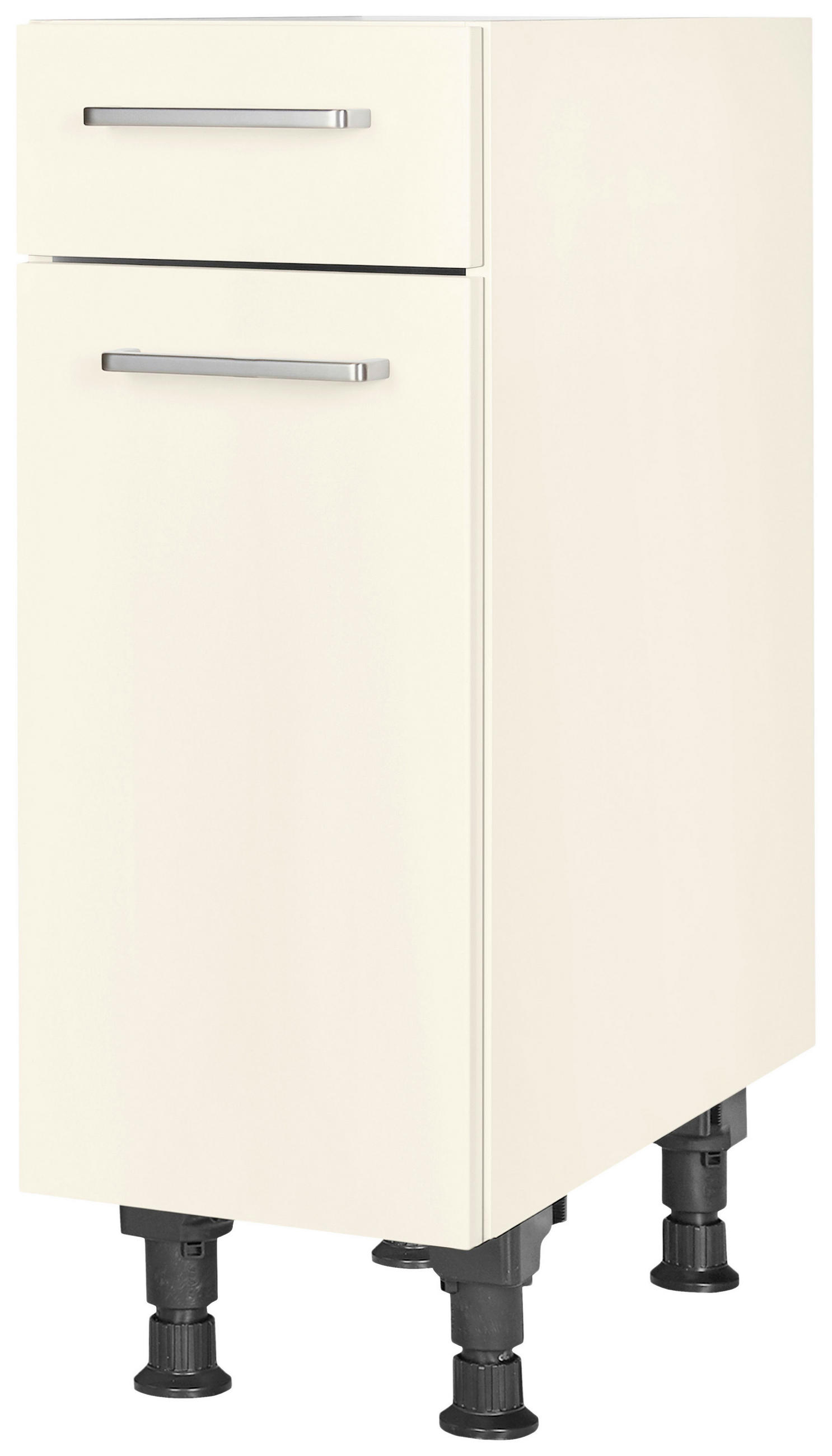 SCHUBKASTENUNTERSCHRANK 30/87/56 cm in Magnolie - Edelstahlfarben/Magnolie, MODERN, Holzwerkstoff/Metall (30/87/56cm) - Nobilia