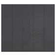 DREHTÜRENSCHRANK 251/235/61 cm,  in Graphitfarben, 5-türig  - Graphitfarben, Basics, Glas/Holzwerkstoff (251/235/61cm) - Novel