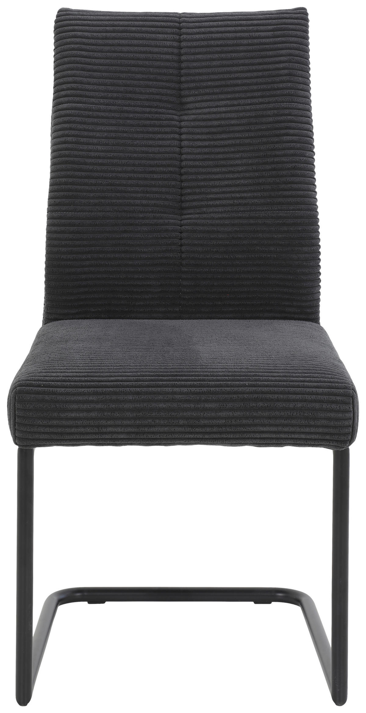 SCHWINGSTUHL  in Eisen Cord  - Anthrazit/Schwarz, MODERN, Textil/Metall (50/99/65cm) - Boxxx