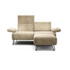 2-SITZER-SOFA in Samt Naturfarben  - Schwarz/Naturfarben, Design, Textil/Metall (164-194/85/86-94cm) - SENSOO