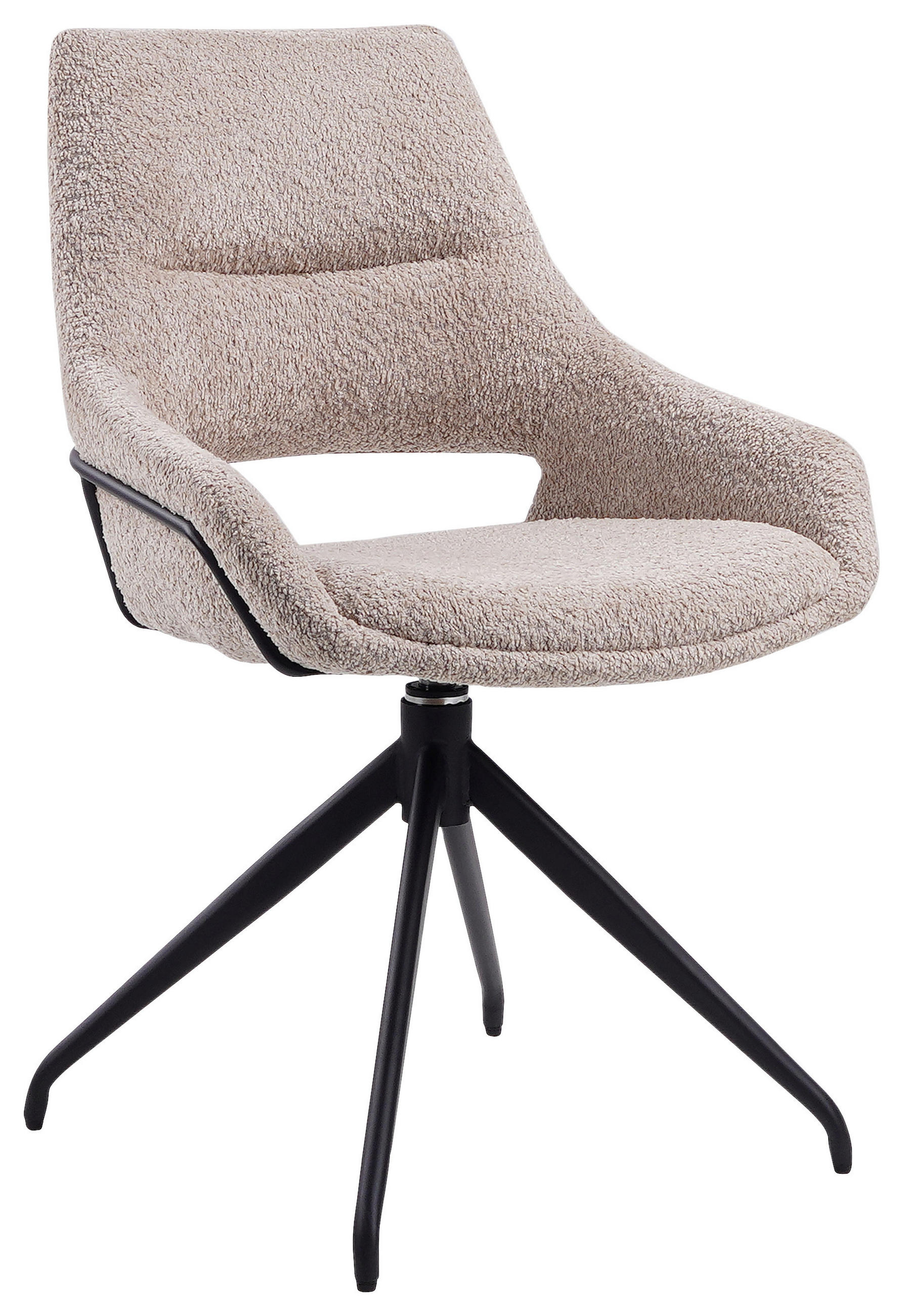 STUHL - Schwarz/Cappuccino, Design, Textil/Metall (59/85/64cm) - Hom`in