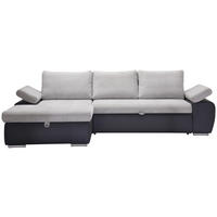 ECKSOFA Grau, Dunkelgrau Flachgewebe  - Dunkelgrau/Grau, Design, Kunststoff/Textil (175/271cm) - MID.YOU