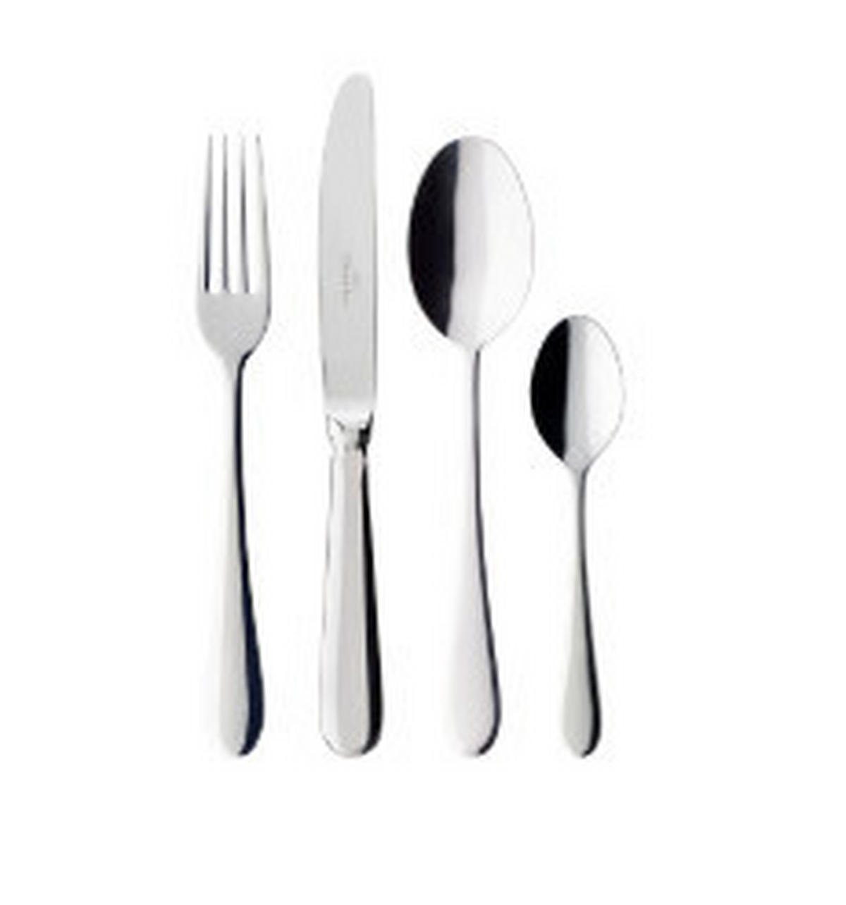 BESTECKSET Oscar Tafelbesteck 4tlg. 4-teilig Edelstahl  - Grau Hochglanz, Basics, Metall (23/4,5/3cm) - Villeroy & Boch