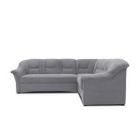 ECKSOFA Dunkelgrau Mikrofaser  - Dunkelgrau/Schwarz, KONVENTIONELL, Kunststoff/Textil (240/190cm) - MID.YOU