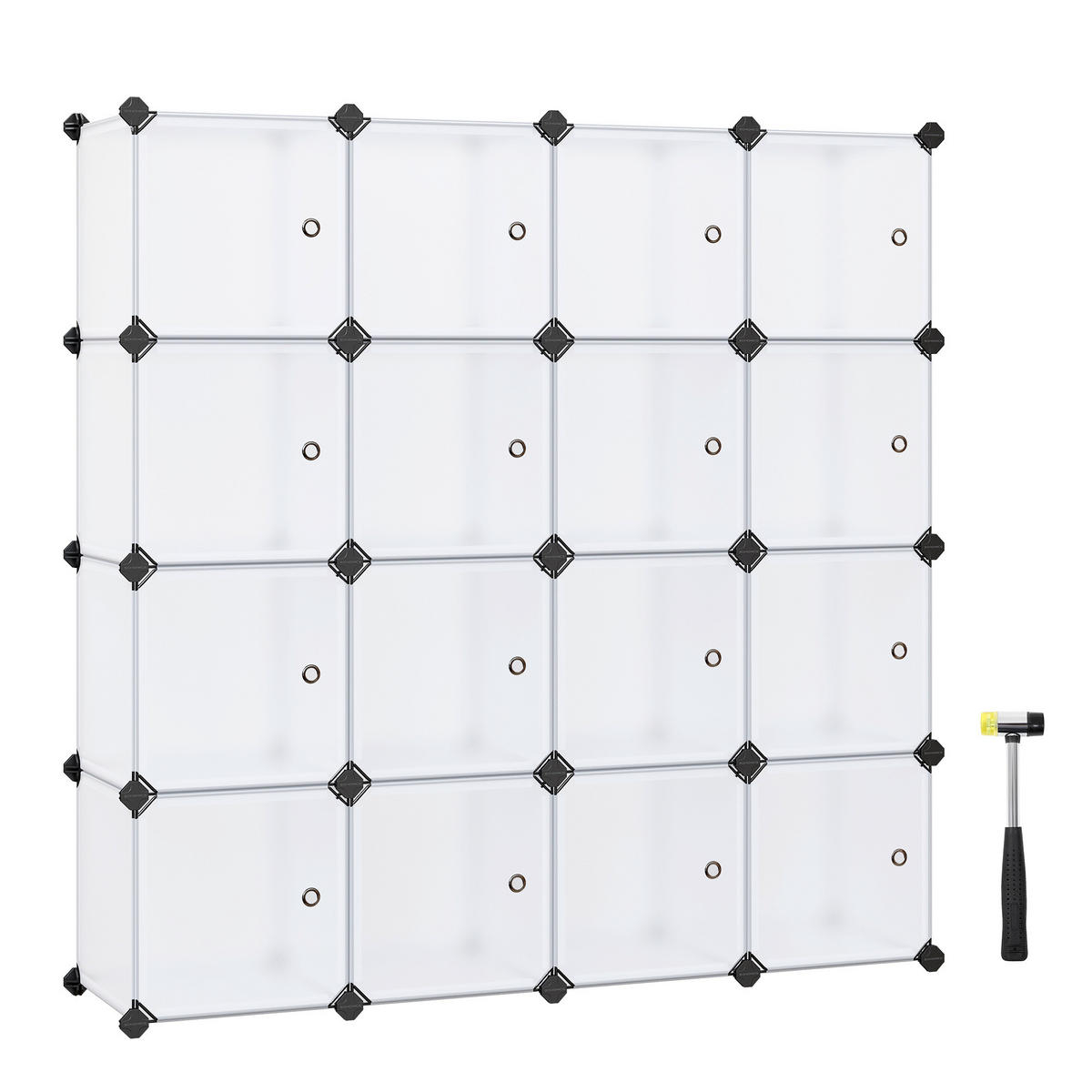 REGALKOMBINATION - Weiß, Basics, Kunststoff/Metall (16x30/30/31cm) - Boxxx