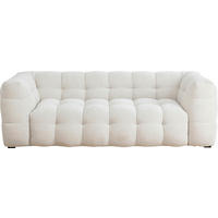 3-SITZER-SOFA Chenille Weiß  - Schwarz/Weiß, Design, Holz/Textil (240/70/107cm) - Kare-Design