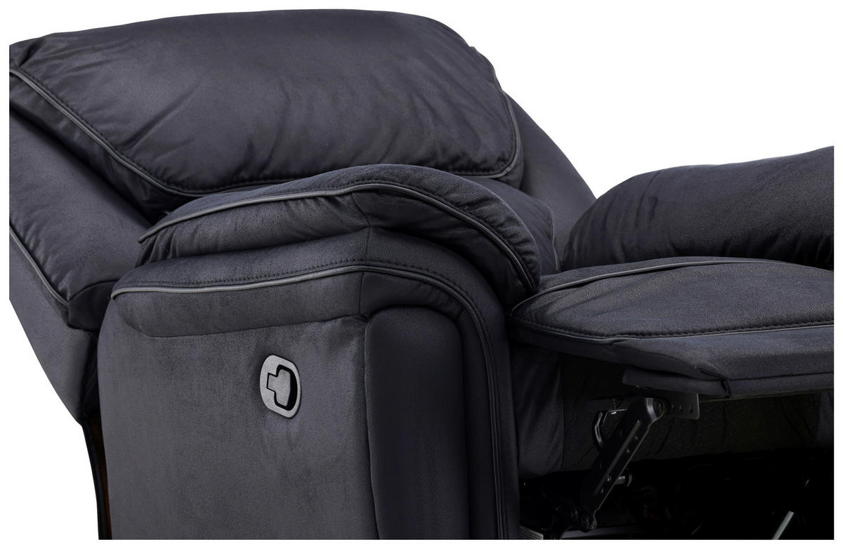 FERNSEHSESSEL  mit Schwarz  - Schwarz, Design, Kunststoff/Textil (104/103/99cm) - Livetastic