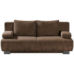 SCHLAFSOFA Rowan in Cord Dunkelbraun  - Dunkelbraun, KONVENTIONELL, Textil/Metall (196/89/94cm) - Novel