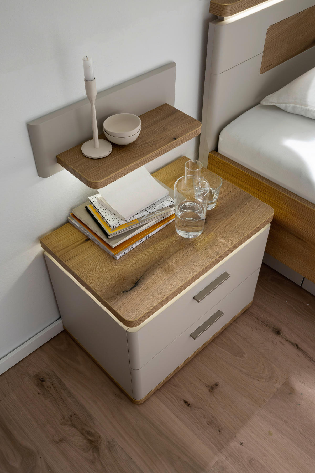 Poliță De Perete 50/16/16 cm, culoare lemn stejar, cașmir  - cașmir/culoare lemn stejar, Design, material pe bază de lemn (50/16/16cm) - Venda