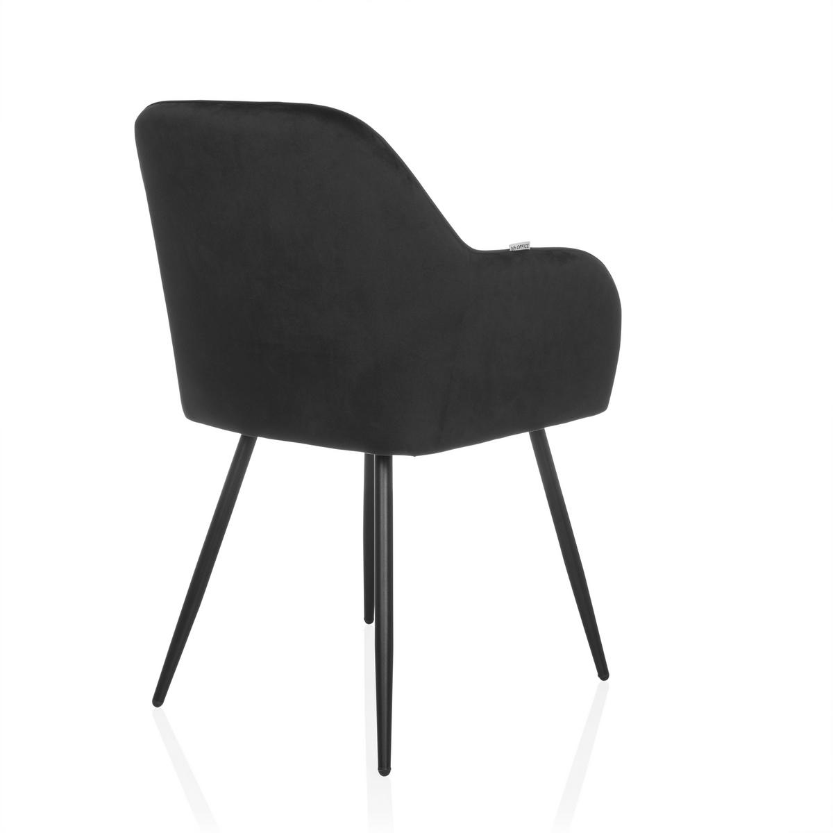 STOL MED ARMSTÖD  - svart, Modern, metall/textil (55/86/58cm) - MID.YOU