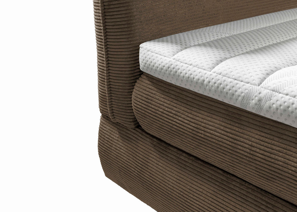 BOXSPRINGBETT 180/200 cm  in Braun  - Schwarz/Braun, Trend, Holz/Textil (180/200cm) - Esposa