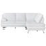 ECKSOFA Echtleder Weiß Rücken echt - Alufarben/Weiß, KONVENTIONELL, Leder/Metall (246/220cm) - Celina Home ECKSOFA Echtleder Weiß Rücken echt - Alufarben/Weiß, KONVENTIONELL, Leder/Metall (246/220cm) - Celina Home