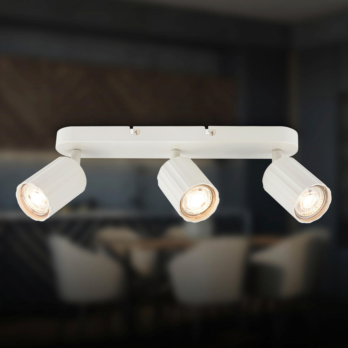 STRAHLER 32,5/8,5/8,5 cm   - Weiß, Design, Kunststoff/Metall (32,5/8,5/8,5cm) - Briloner