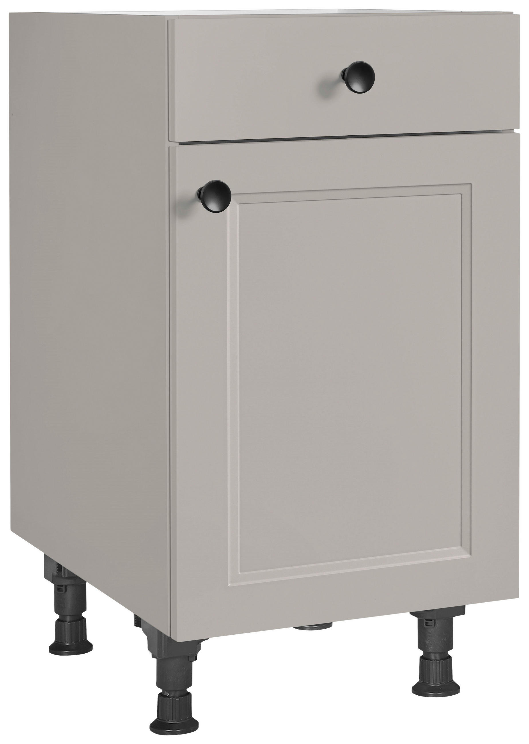 SCHUBKASTENUNTERSCHRANK 45/87/56 cm  in Grau  - Schwarz/Grau, MODERN, Holzwerkstoff/Metall (45/87/56cm) - Nobilia