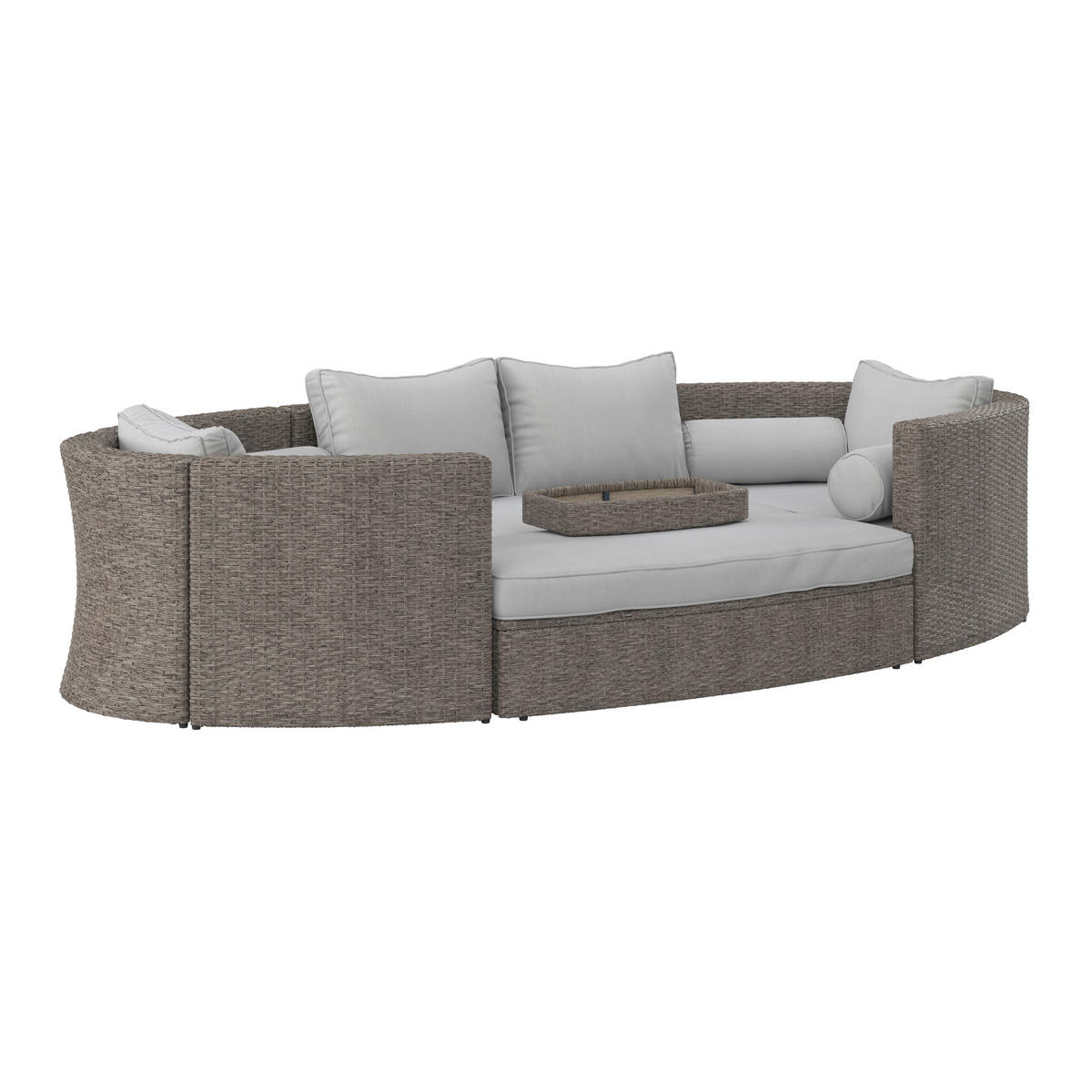 LOUNGEGARNITUR    - Grau, Konventionell, Kunststoff/Textil - Ambia Garden