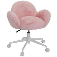 JUGENDDREHSTUHL  in Plüsch Rosa  - Rosa/Weiß, MODERN, Kunststoff/Textil (65/79/64cm) - MID.YOU