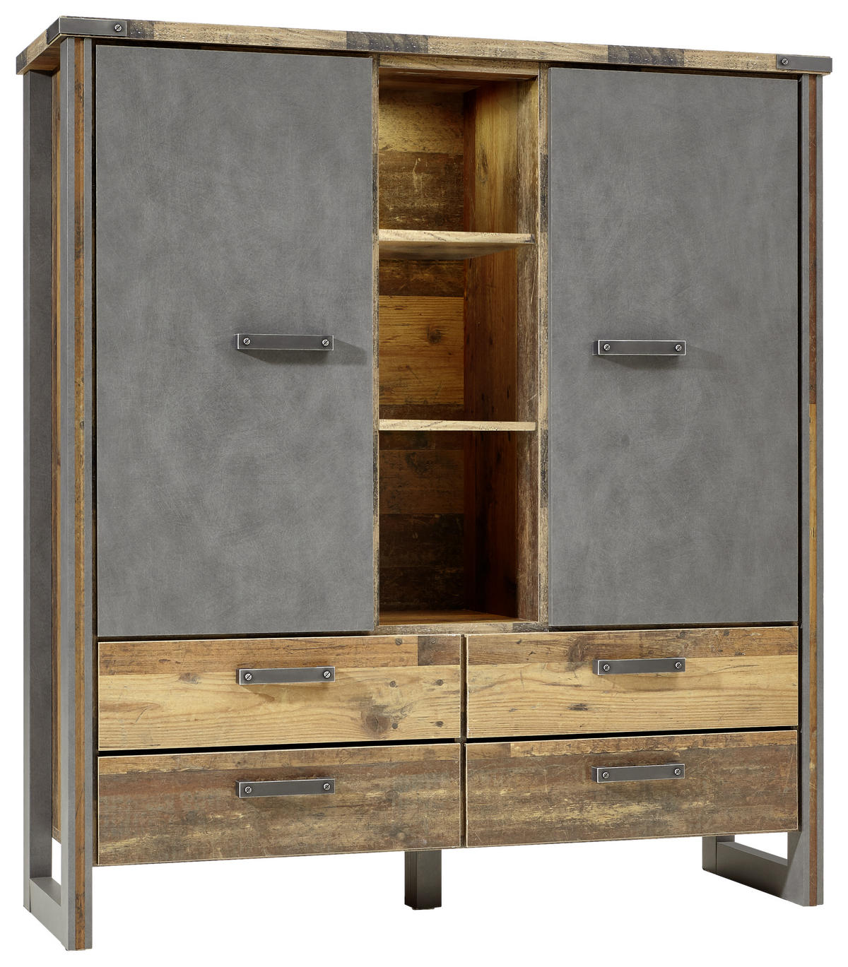 HIGHBOARD  in 139/152/42 cm  - Anthrazit/Grau, KONVENTIONELL, Holzwerkstoff/Kunststoff (139/152/42cm) - Hom`in
