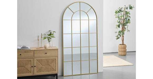 WANDSPIEGEL 100/200/2,5 cm in Freiform - Goldfarben, LIFESTYLE, Glas/Holzwerkstoff (100/200/2,5cm) - Landscape