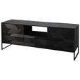 LOWBOARD in 175/60/40 cm - Schwarz, Trend, Holz/Metall (175/60/40cm) - Ambia Home