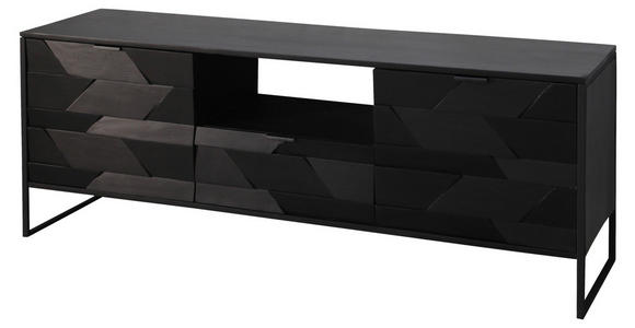 LOWBOARD in 175/60/40 cm - Schwarz, Trend, Holz/Metall (175/60/40cm) - Ambia Home