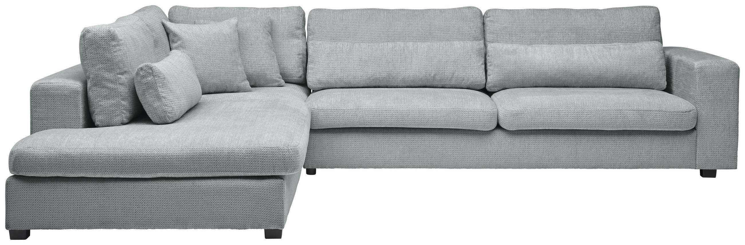 ECKSOFA in Chenille Grau  250/314 cm  - Schwarz/Grau, KONVENTIONELL, Kunststoff/Textil (250/314cm) - Carryhome