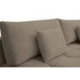BOXSPRINGSOFA in Chenille Beige  - Beige/Schwarz, MODERN, Kunststoff/Textil (210/72/105cm) - Cantus