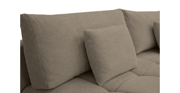 BOXSPRINGSOFA in Chenille Beige  - Beige/Schwarz, MODERN, Kunststoff/Textil (210/72/105cm) - Cantus
